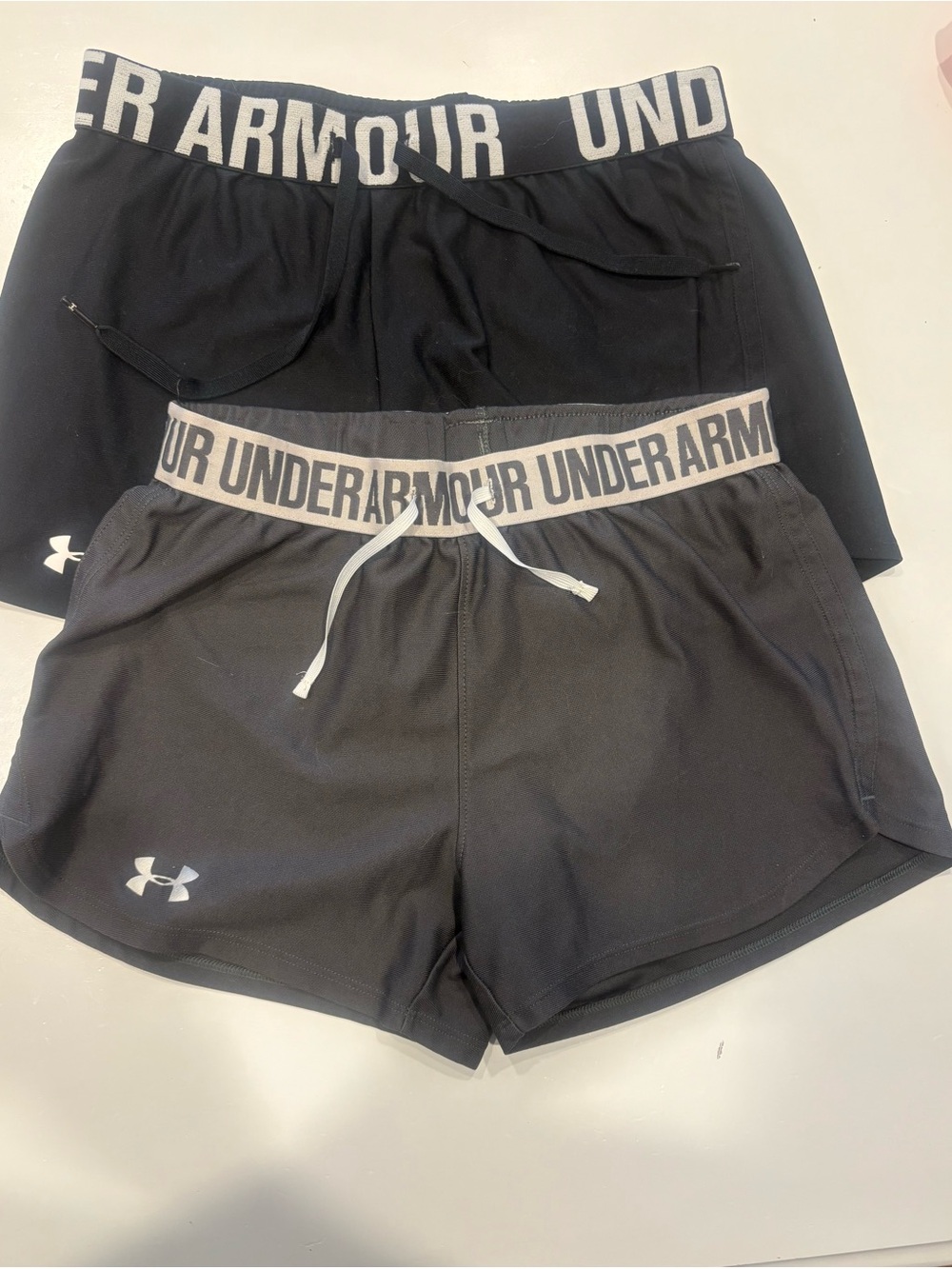 Under Armour Women’s Heatgear Athletic Shorts - Black and Charcoal